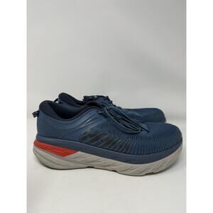 Hoka One One M Bondi 7 Running Sneaker Shoe 1110518 Men's Size 12.5E Blue/Orange
